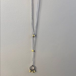 Long necklace with matching earrings